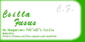 csilla fusus business card